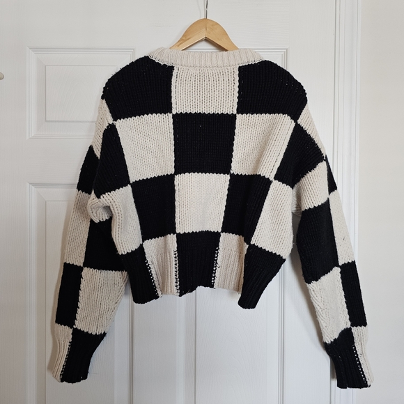 FRAME Checkered Merino Wool Jumper XS - Picture 4 of 8